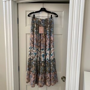 TVF Maple Crepe De Chine Maxi Skirt